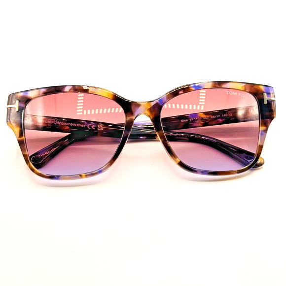Tom Ford Sunglasses ELSA TF1108 55Z Coloured Havana Cat Eye Pink Gradient 55mm main image 15